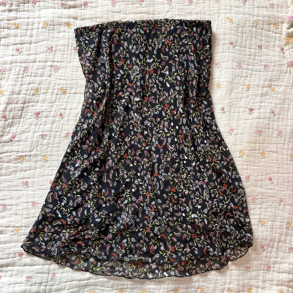 Vintage Babydoll Floral Midi Skirt Made In Canada